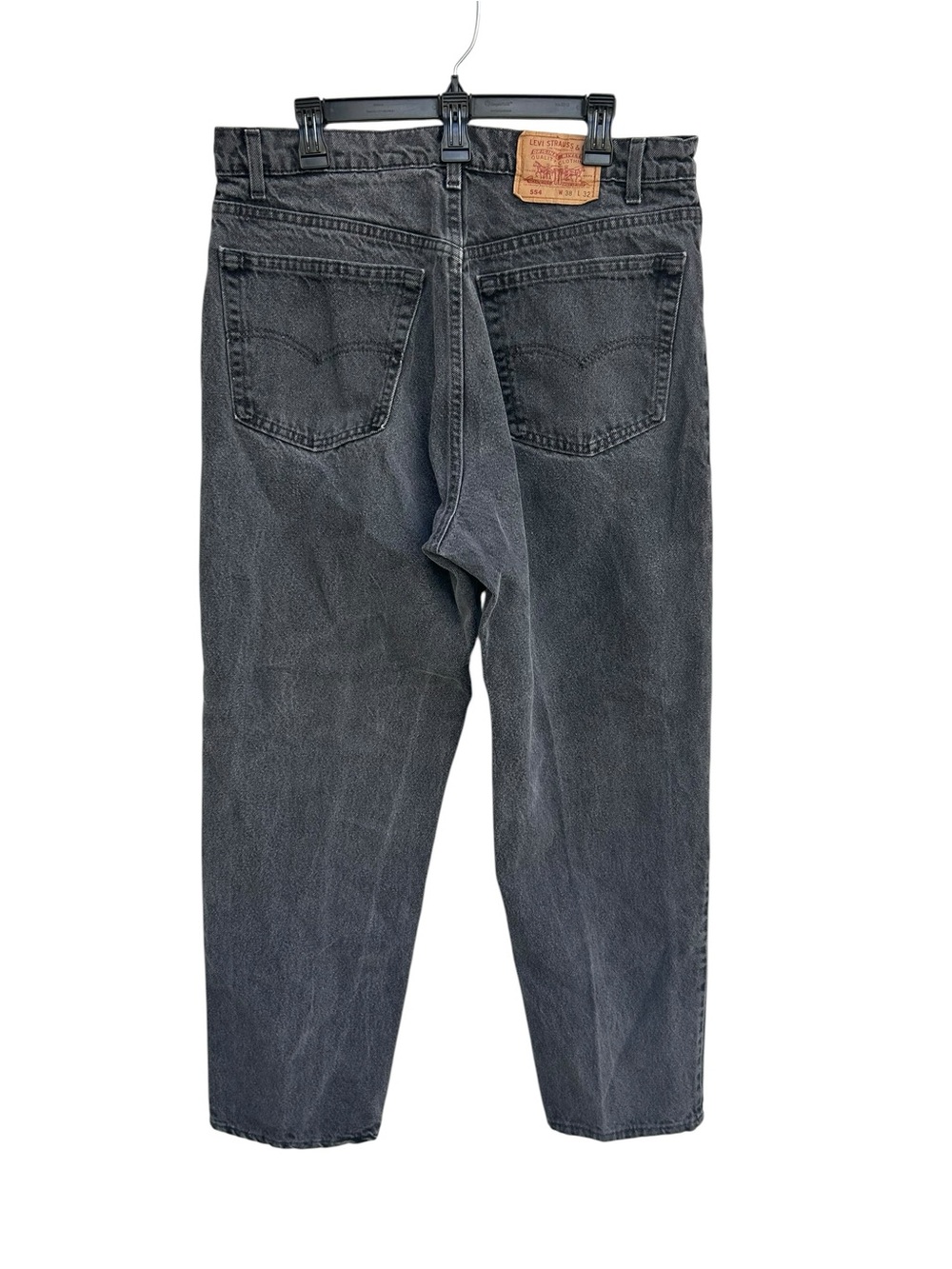 Vintage Levi’s 554 Men’s 38x32 High Rise Black Jeans Straight Leg USA Made 90s